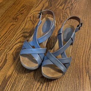 Bussola Blue Strappy Sandals
